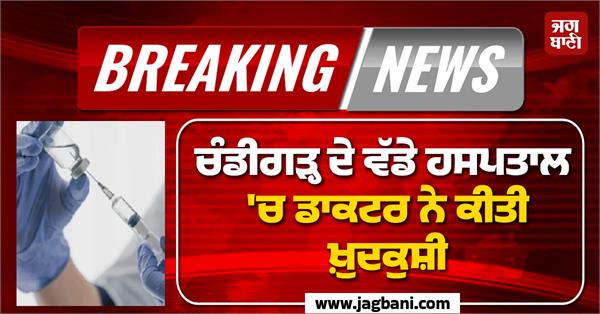 doctor commits suicide in a major hospital in chandigarh
