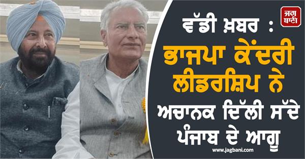 bjp central leadership punjab bjp