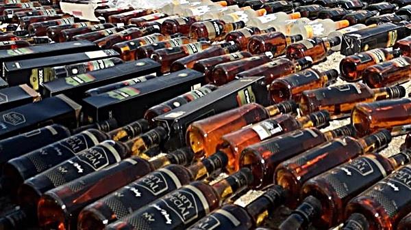 police seize illicit liquor ganja in chandauli