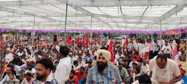 sanitation workers  protest rally  demonstration in kharar