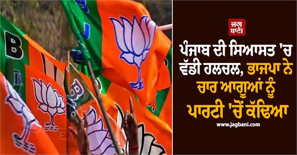bjp s action four leaders expelled from the party