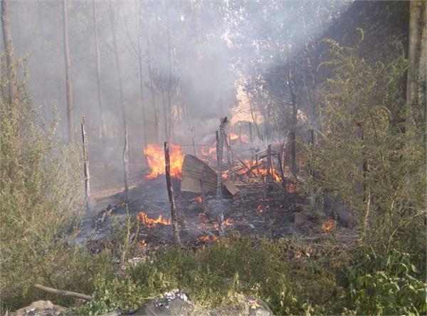 10 slums of migrant workers burnt down due to fire