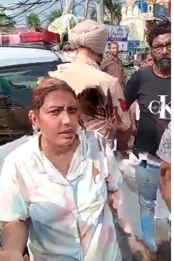 ruckus at babu jagjivan chowk in jalandhar