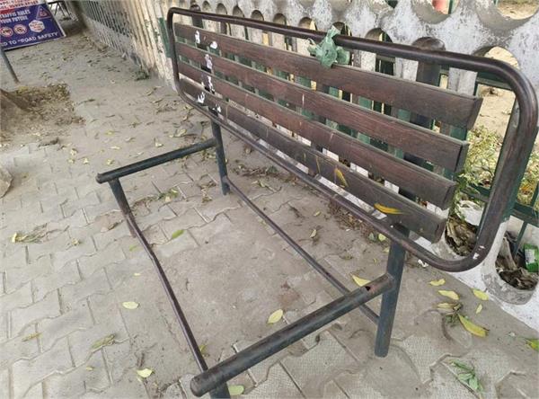 drug addicts stole iron benches