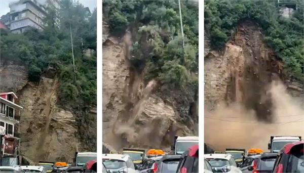 heavy landslide in shimla