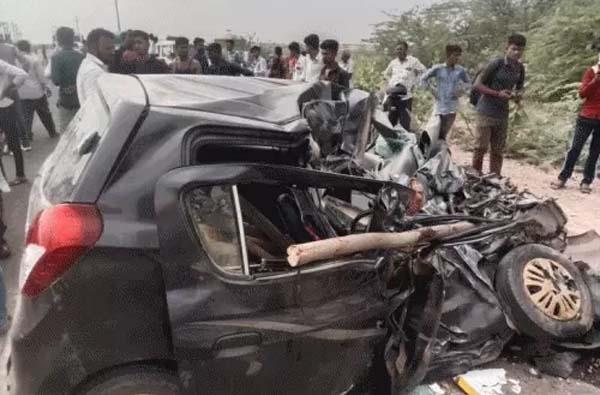 balotra roadways car accident four brothers die