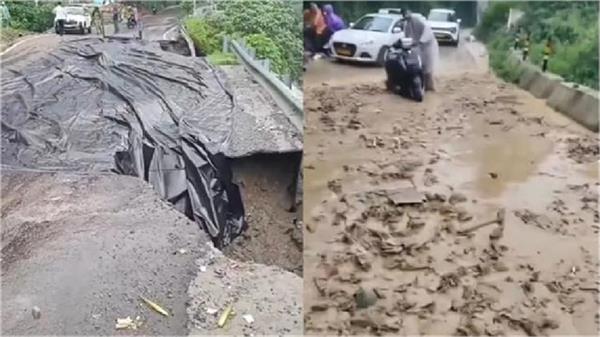 traffic halted on dehradun mussoorie main road