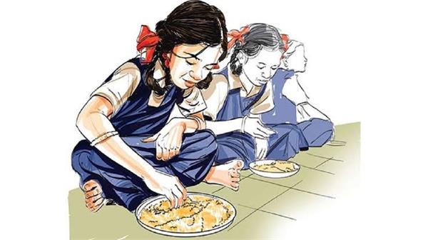 amidst the strike of mid day meal workers