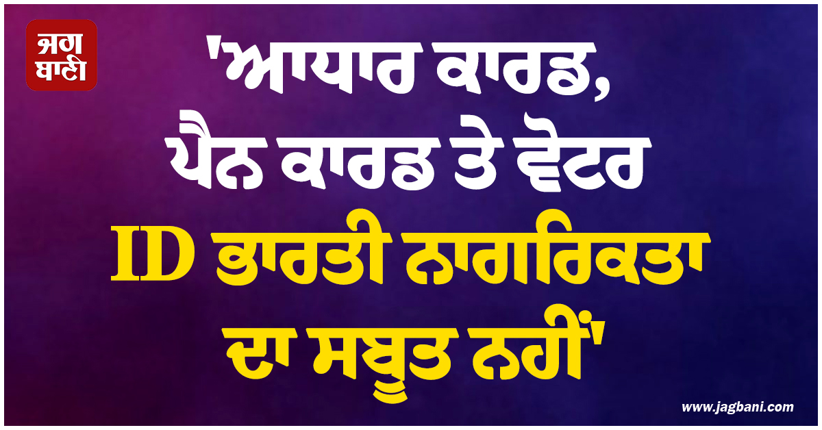 ''ਆਧਾਰ ਕਾਰਡ, ਪੈਨ ਕਾਰਡ ਤੇ ਵੋਟਰ ID ਭਾਰਤੀ ਨਾਗਰਿਕਤਾ ਦਾ ਸਬੂਤ ਨਹੀਂ'', ਹਾਈ ਕੋਰਟ ਦਾ ਵੱਡਾ ਬਿਆਨ