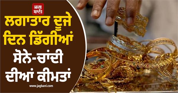 gold and silver prices fall for second consecutive day