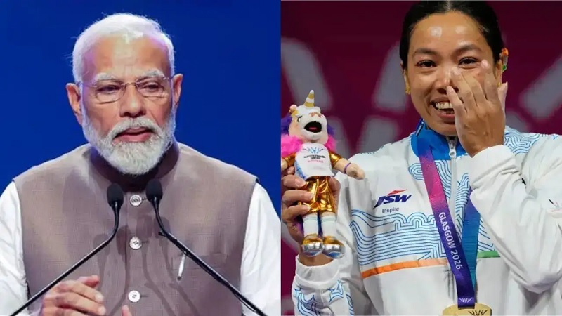 PM ਮੋਦੀ ਨੇ ਮੀਰਾਬਾਈ ਚਾਨੂ ਨੂੰ ਦਿੱਤੀ ਵਧਾਈ, ਕਿਹਾ- ਉਹ ਹੈ ਦੇਸ਼ ਲਈ ''ਪ੍ਰੇਰਨਾ''
