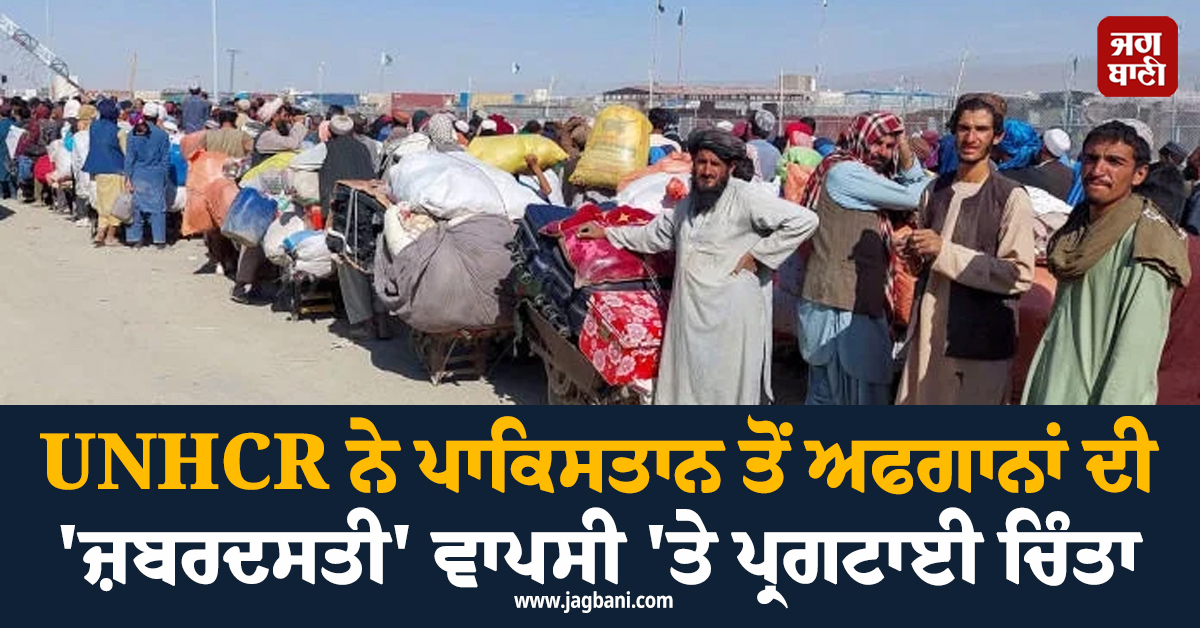 UNHCR ਨੇ ਪਾਕਿਸਤਾਨ ਤੋਂ ਅਫਗਾਨਾਂ ਦੀ ''ਜ਼ਬਰਦਸਤੀ'' ਵਾਪਸੀ ''ਤੇ ਪ੍ਰਗਟਾਈ ਚਿੰਤਾ