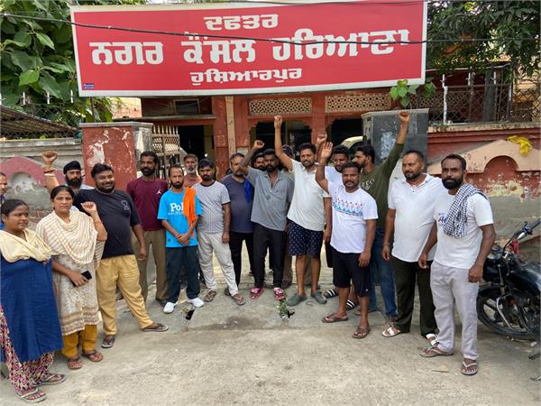 strike begins  sanitation workers  municipal council haryana