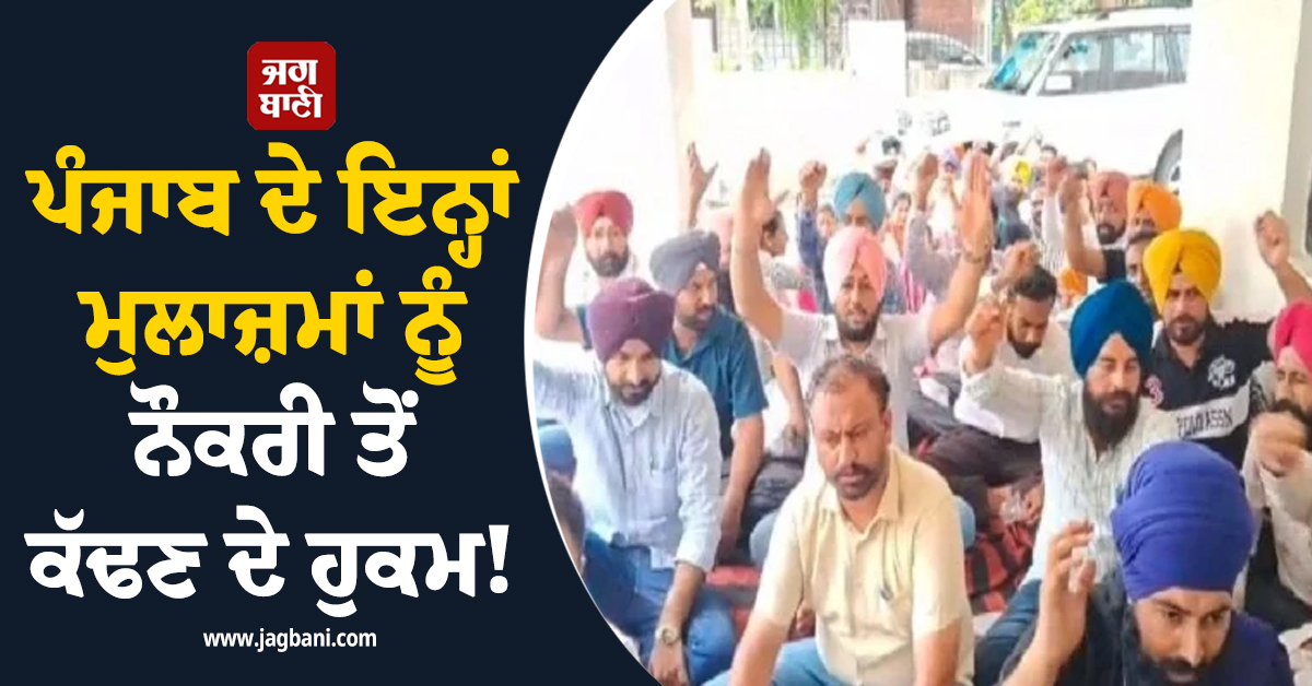 ਪੰਜਾਬ ਦੇ ਇਨ੍ਹਾਂ ਮੁਲਾਜ਼ਮਾਂ ਨੂੰ ਨੌਕਰੀ ਤੋਂ ਕੱਢਣ ਦੇ ਹੁਕਮ! ਪੜ੍ਹੋ ਕੀ ਹੈ ਪੂਰੀ ਖ਼ਬਰ