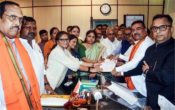 bjp  candidate  nomination paper  rajya sabha by election