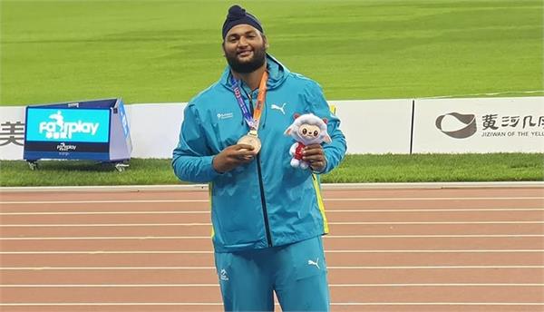 discus thrower bharatpreet singh won bronze medal