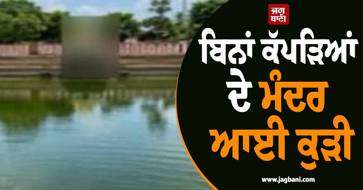 ਬਿਨਾਂ ਕੱਪੜਿਆਂ ਦੇ ਮੰਦਰ ਆਈ ਕੁੜੀ, ਦੇਵੀ ਦੀ ਮੂਰਤੀ ਚੁੱਕ ਤਲਾਅ ''ਚ ਮਾਰ''ਤੀ ਛਾਲ ਤੇ ਫਿਰ...