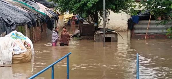 heavy destruction in nurpurbedi during torrential rains