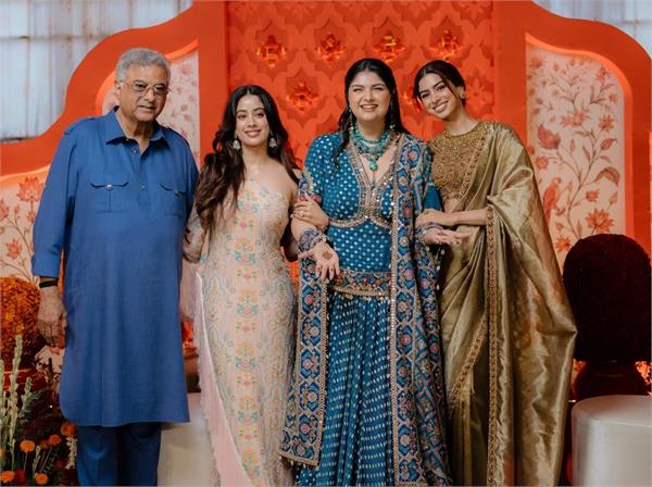 sisters janhvi and khushi kapoor surprise anshula kapoor with a mehendi ceremony