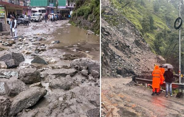 heavy rains wreak havoc in uttarakhand  stones fall on badrinath kedarnath road