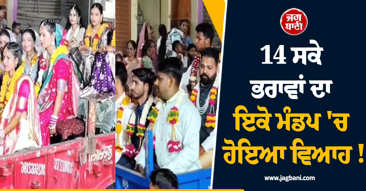 14 ਸਕੇ ਭਰਾਵਾਂ ਦਾ ਇਕੋ ਮੰਡਪ ''ਚ ਹੋਇਆ ਵਿਆਹ ! ਪੂਰੀ ਖ਼ਬਰ ਜਾਣ ਤੁਹਾਡੇ ਵੀ ਉੱਡ ਜਾਣਗੇ ਹੋਸ਼
