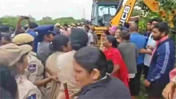 bullet train project clashes between farmers and police telangana
