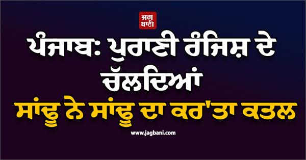 punjab  sandhu kills sandhu over old enmity