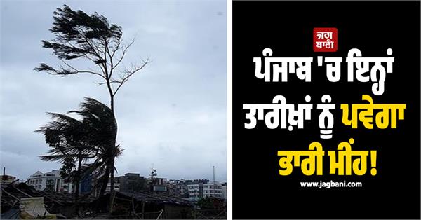 heavy rain and storm in punjab alert issued