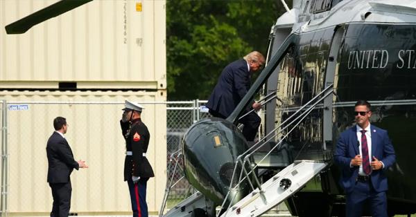 trump  s helicopter approached due to radio malfunction