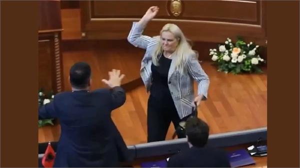 ruckus in kosovo parliament