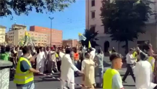 protests in italy against pakistani army atrocities in pok