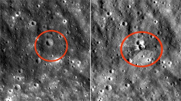 spacex rocket  s powerful impact on the moon