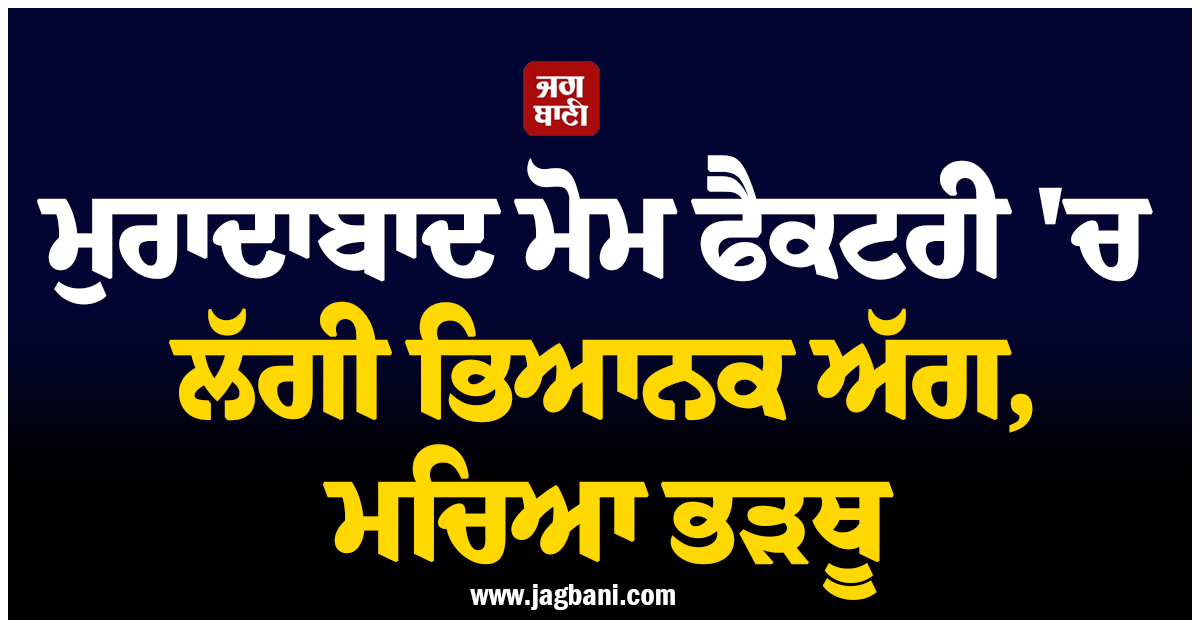 ਮੁਰਾਦਾਬਾਦ ਮੋਮ ਫੈਕਟਰੀ ''ਚ ਲੱਗੀ ਭਿਆਨਕ ਅੱਗ, ਮਚਿਆ ਭੜਥੂ