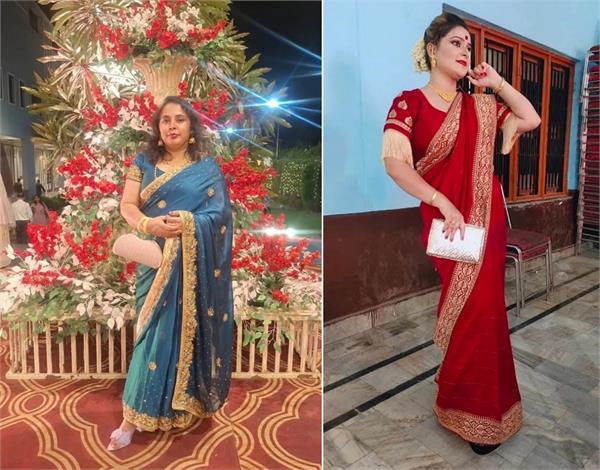 golden work saree is giving a royal touch to every look