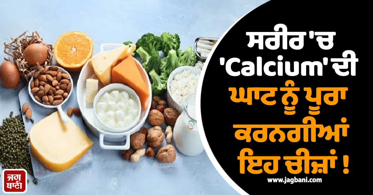 ਸਰੀਰ 'ਚ 'Calcium' ਦੀ ਘਾਟ ਨੂੰ ਪੂਰਾ ਕਰਨਗੀਆਂ ਇਹ ਚੀਜ਼ਾਂ ! ਜਾਣੋ ਫਾਇਦੇ
