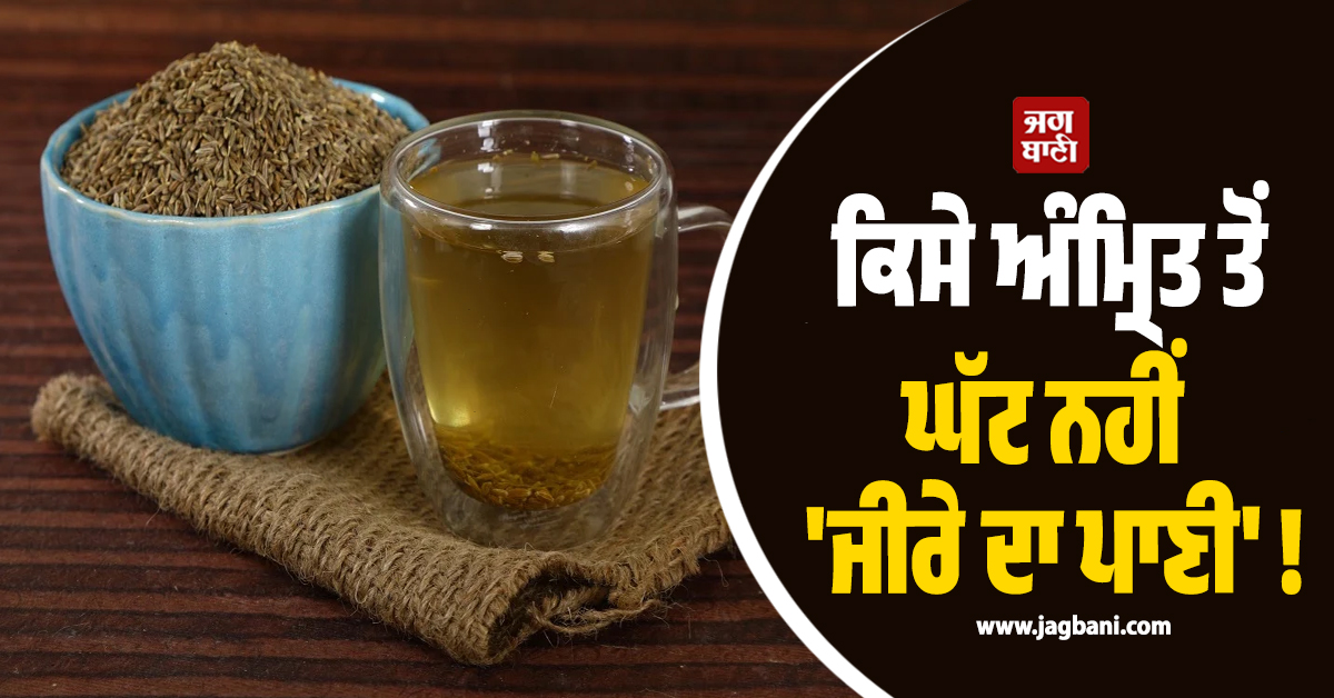 ਕਿਸੇ ਅੰਮ੍ਰਿਤ ਤੋਂ ਘੱਟ ਨਹੀਂ 'ਜੀਰੇ ਦਾ ਪਾਣੀ' ! ਜਾਣੋ ਇਸ ਦੇ  ਹੈਰਾਨੀਜਨਕ ਫਾਇਦੇ