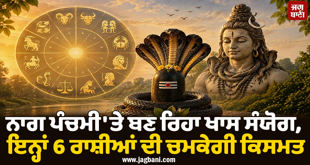 ਨਾਗ ਪੰਚਮੀ 'ਤੇ ਬਣ ਰਿਹਾ ਖਾਸ ਸੰਯੋਗ, ਇਨ੍ਹਾਂ 6 ਰਾਸ਼ੀਆਂ ਦੀ ਚਮਕੇਗੀ ਕਿਸਮਤ