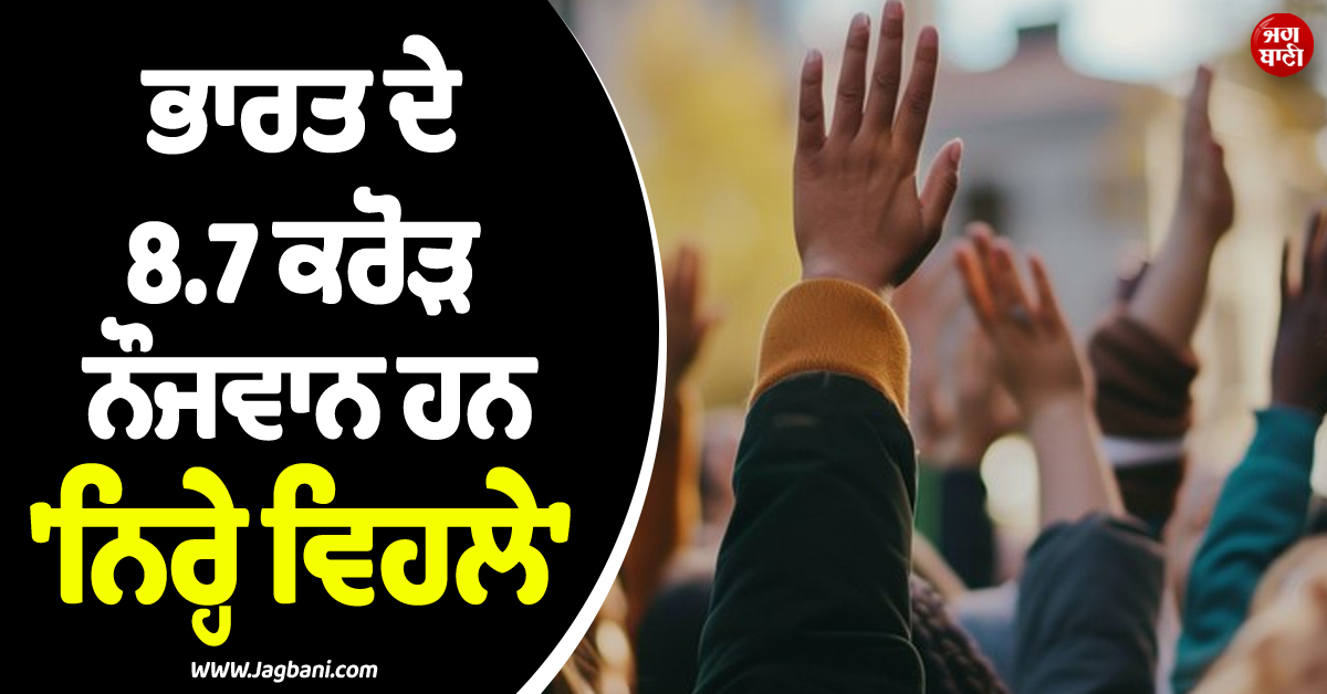 ਨਾ ਪੜ੍ਹਾਈ ਨਾ ਕੋਈ ਕੰਮ-ਕਾਰ ! ਭਾਰਤ ਦੇ 8.7 ਕਰੋੜ ਨੌਜਵਾਨ ਹਨ 'ਨਿਰ੍ਹੇ ਵਿਹਲੇ', ਹੈਰਾਨ ਕਰੇਗੀ ਰਿਪੋਰਟ
