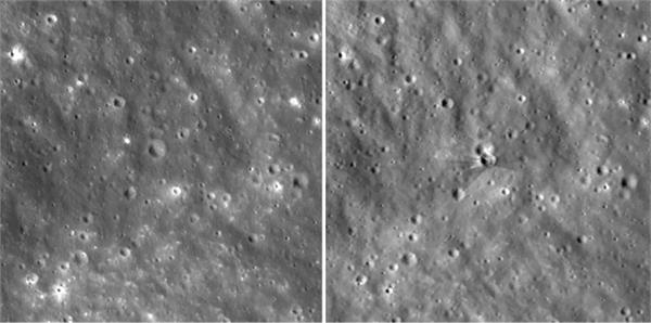 spacex rocket colliding with moon