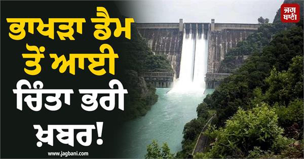 worrying news from bhakra dam