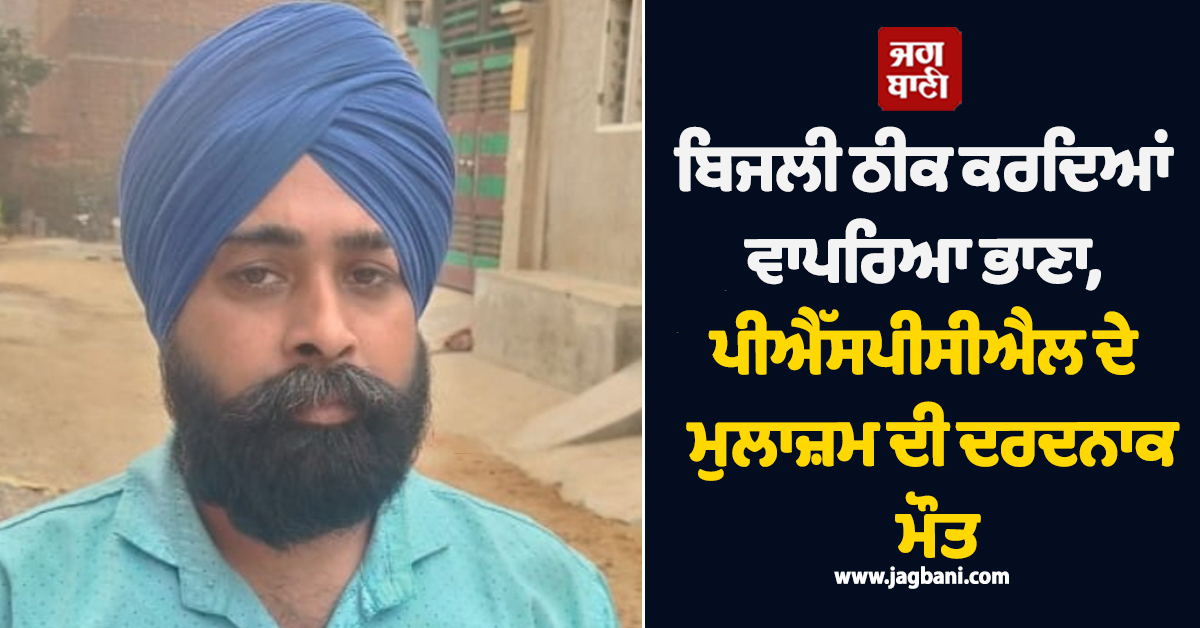 ਬਿਜਲੀ ਠੀਕ ਕਰਦਿਆਂ ਵਾਪਰਿਆ ਭਾਣਾ, ਪੀਐੱਸਪੀਸੀਐਲ ਦੇ ਮੁਲਾਜ਼ਮ ਦੀ ਦਰਦਨਾਕ ਮੌਤ