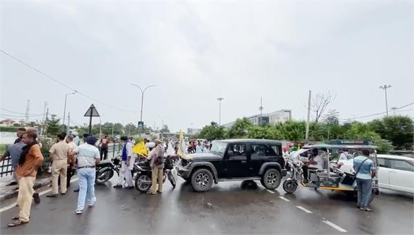 traffic jam  punjab bandh  patiala highway