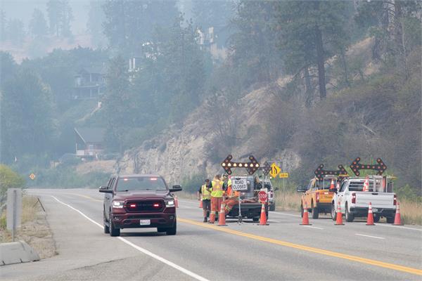 wildfire rages