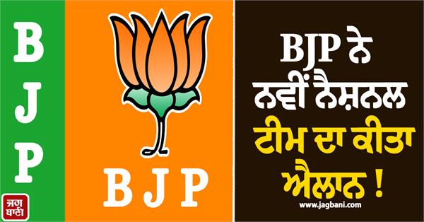 bjp  new national team  punjab  leader  nitin nabin
