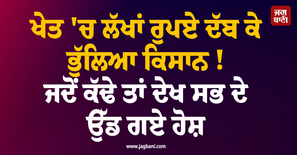 ਖੇਤ ''ਚ ਲੱਖਾਂ ਰੁਪਏ ਦੱਬ ਕੇ ਭੁੱਲਿਆ ਕਿਸਾਨ ! ਜਦੋਂ ਕੱਢੇ ਤਾਂ ਦੇਖ ਸਭ ਦੇ ਉੱਡ ਗਏ ਹੋਸ਼