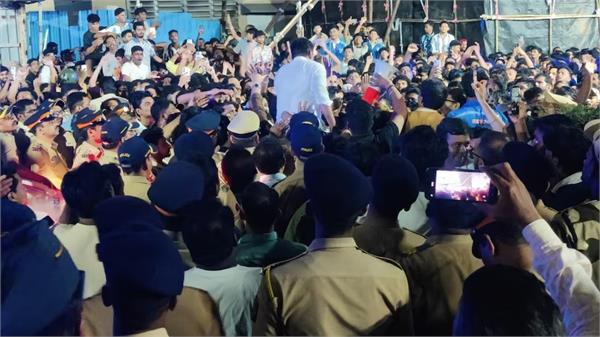 youth arrested for throwing eggs at ganesh idol