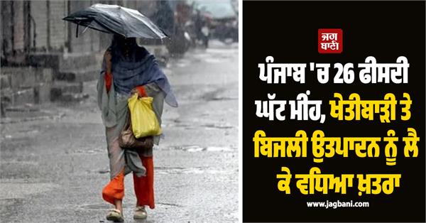 rain in punjab less rain power generation