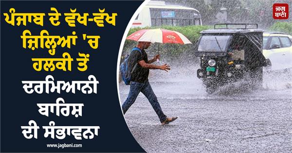 moderate rain likely in various districts of punjab