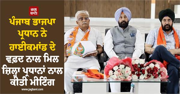 punjab president keval singh dhillon held a meeting with the district presidents
