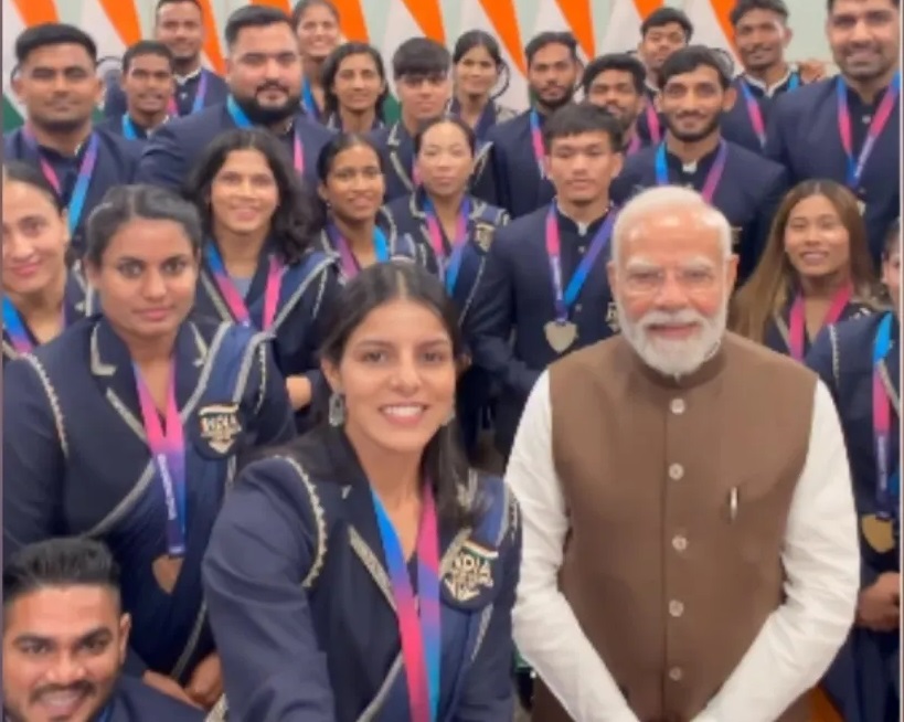 Commonwealth ਮੈਡਲ ਜੇਤੂਆਂ ਨੇ PM ਮੋਦੀ ਨਾਲ ਕੀਤੀ ਮੁਲਾਕਾਤ